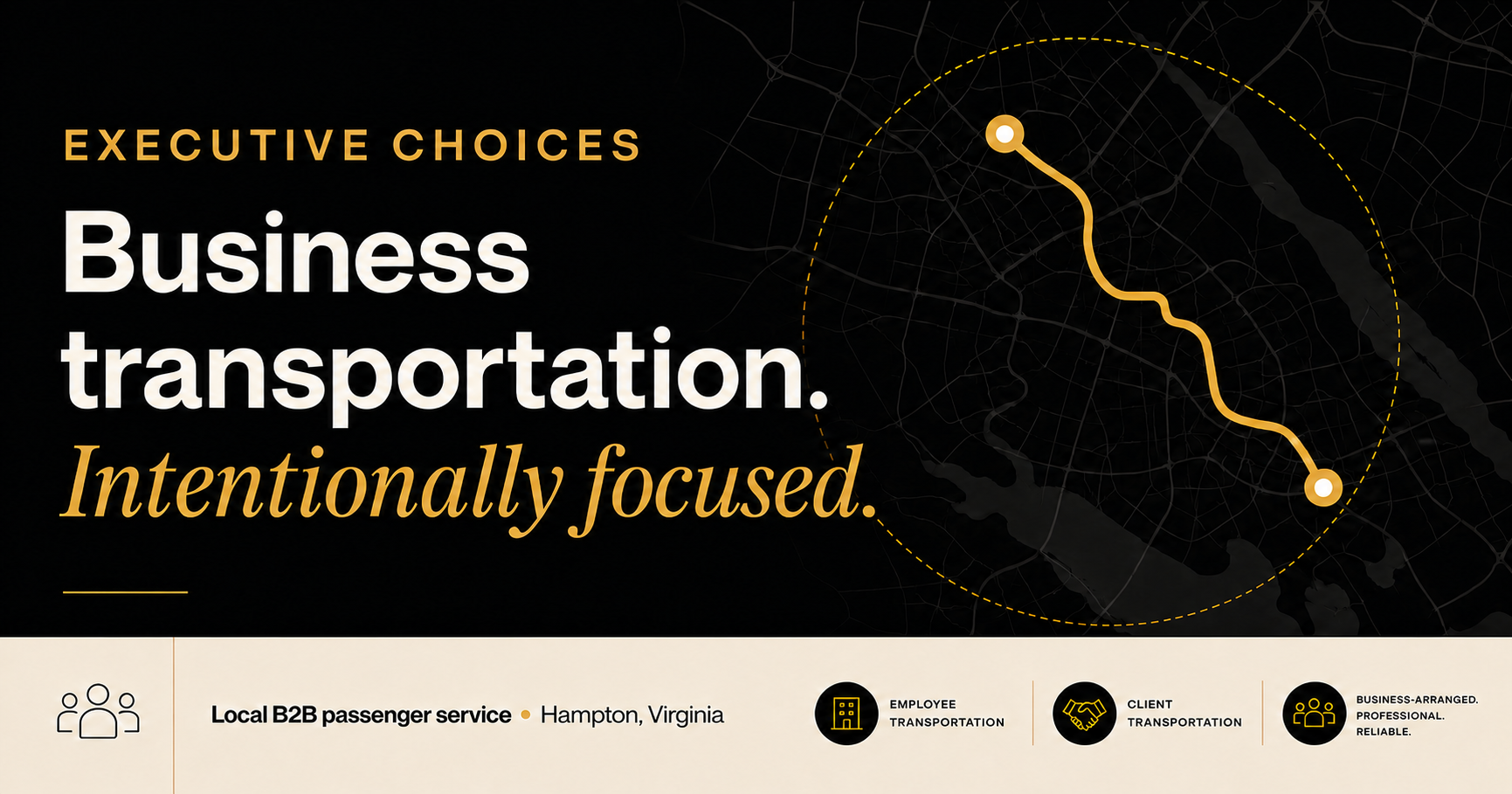 Executive Choices business transportation for employees and clients in Hampton, Virginia